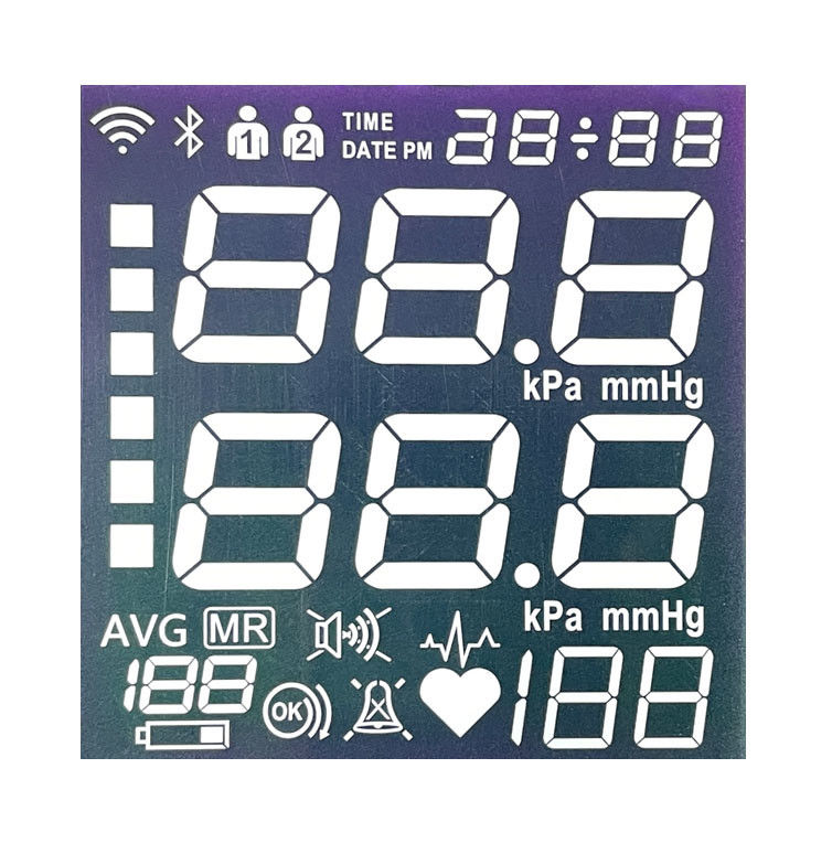 Factory Sales TN Segment LCD Black And White Segment Code Sphygmomanometer Customizable Display