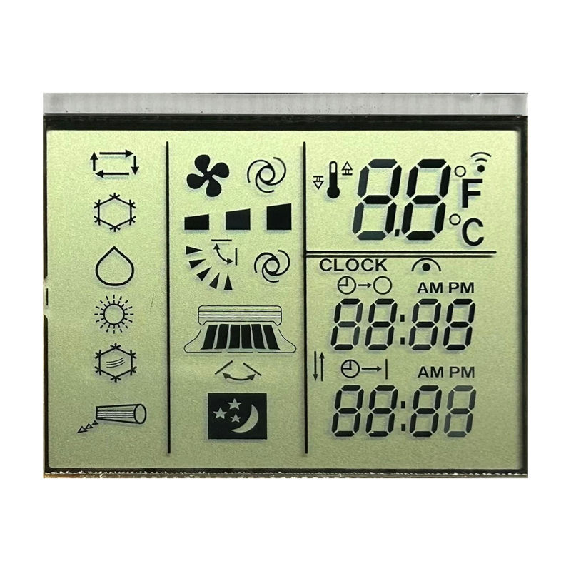 3.0 V Positiv reflektierendes TN-Segment LCD Klimaanlage Fernbedienung Temperatursteuerung