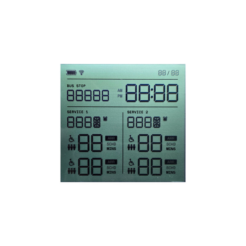 LCD Segmen Kustom Untuk Tampilan Kendaraan ROHS Compliant Tn STN FSTN VA Segmen LCD Display