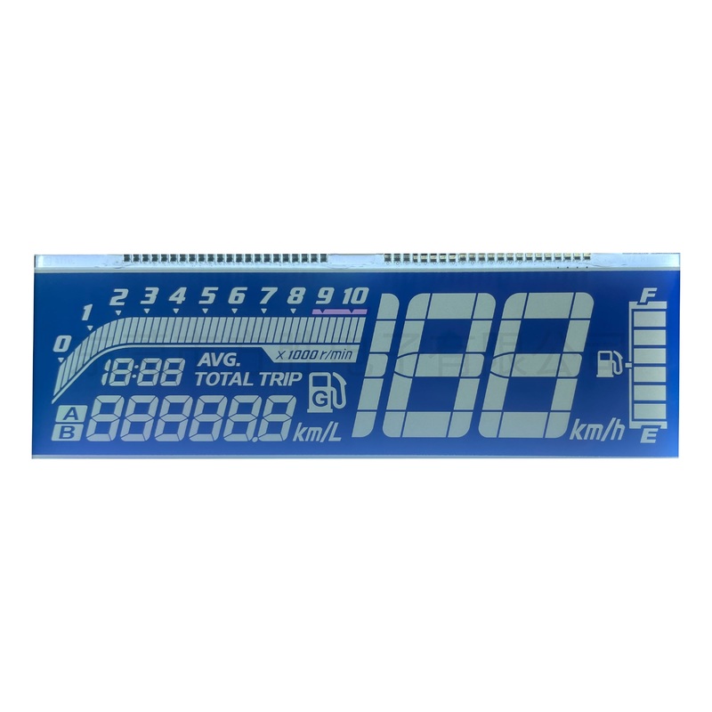 Custom Segment Type HTN LCD Display Screen | High Contrast Monochrome LCD Panel Manufacturer for Industrial Instruments