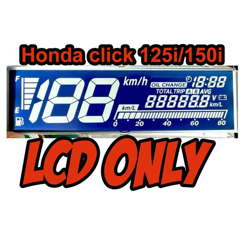 LCD pour Honda Cliquez sur 125i, 150i, 160 Affichage de la brûlure de soleil Panneau d'indicateur de vitesse HTN