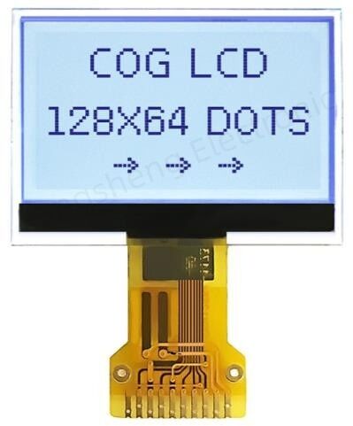مخصص 12684 128x64 FSTN COG LCD وحدة الرسم COG LCD عاكس أسود على أبيض