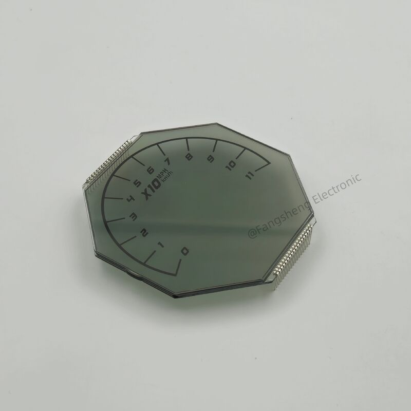 Custom Irregularly Shaped HTN Display Screen For Motorcycles 6 O'CLOCK 7 Segment Lcd Glass Panels