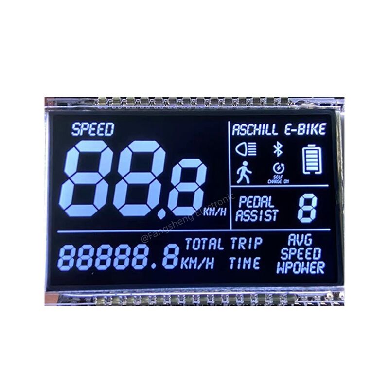 Custom LCD Screen For E-Bike VA Segment LCD Screens Custom LCD Display VA Black Segment LCD Display
