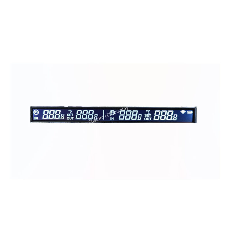 Display LCD de segmento DFSTN personalizado para módulo de display LCD negativo DFSTN com display de temperatura