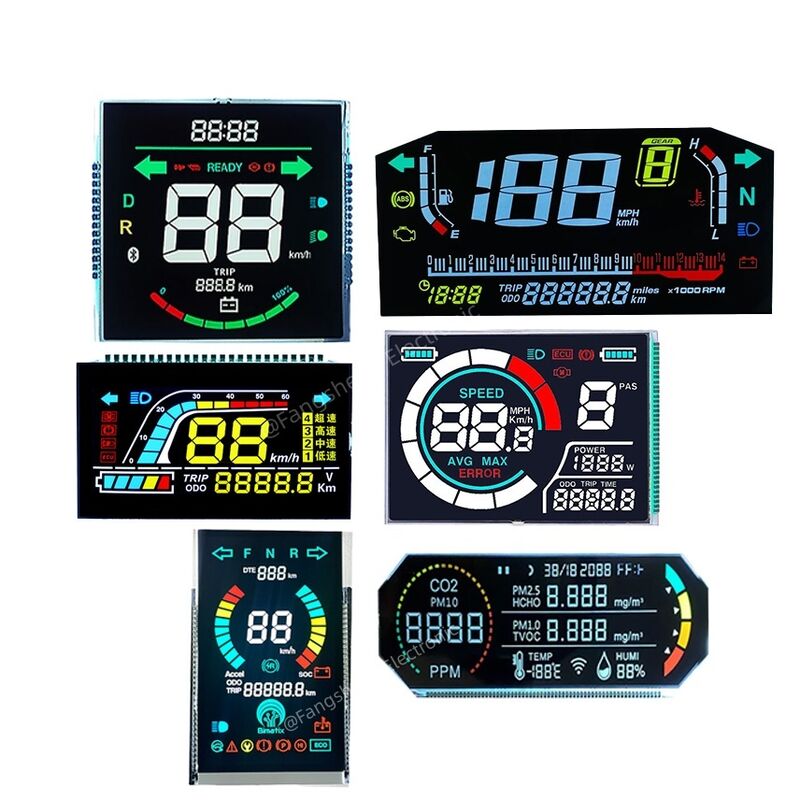 Écran LCD personnalisé à 7 segments pour vélo électrique, compteur de moto, écran LCD VA LCD Btn, moniteur pour vélo électrique