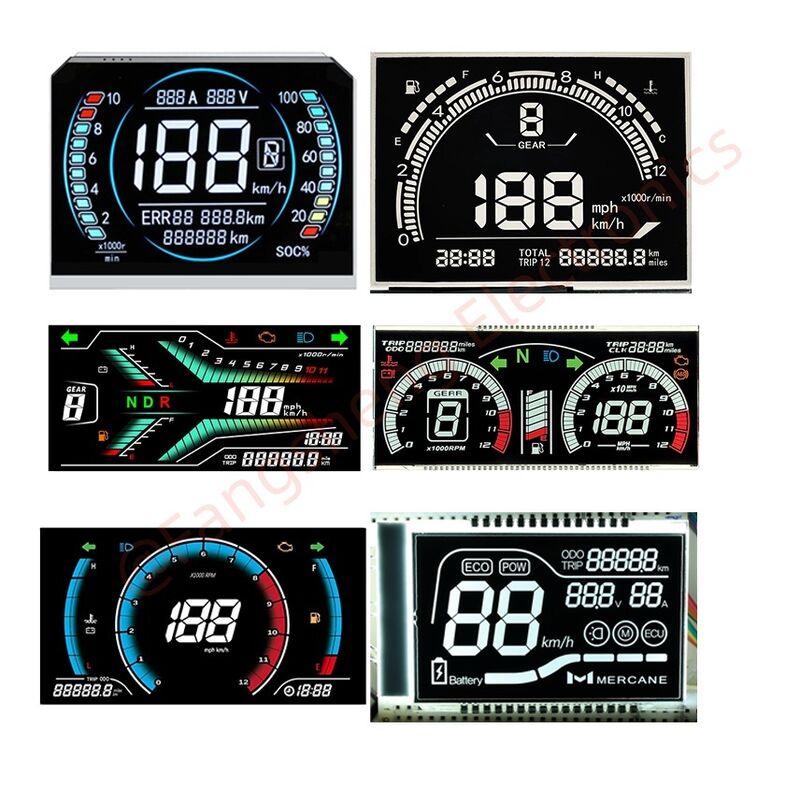 Écran LCD personnalisé à 7 segments pour vélo électrique, compteur de moto, écran LCD VA LCD Btn, moniteur pour vélo électrique