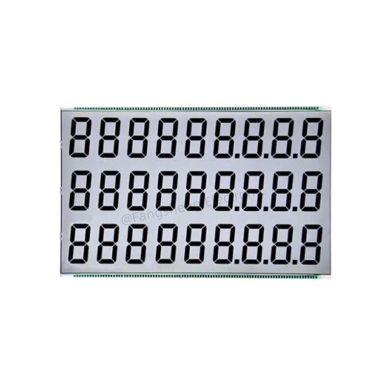 6-Digit 7-Segment TN LCD, Big Size Custom Liquid Crystal Display for Fuel Dispenser