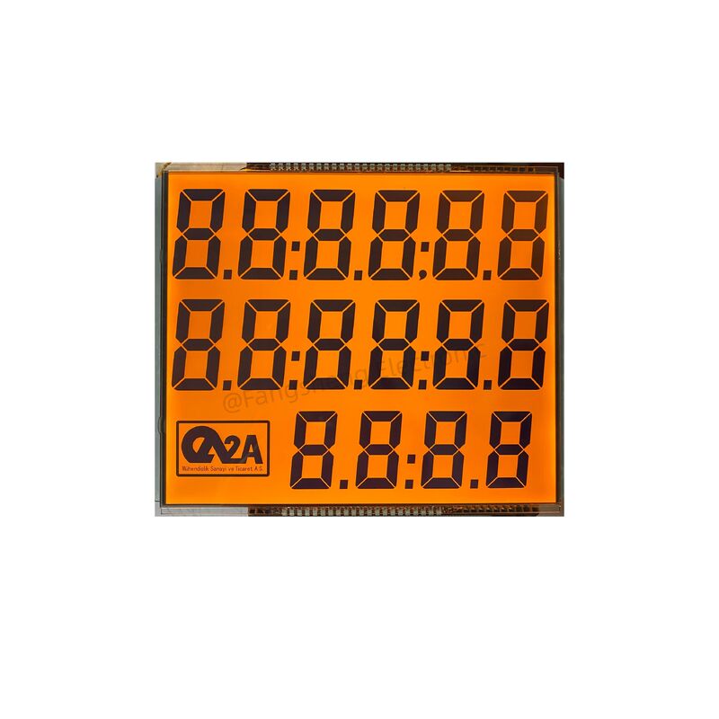 6-Digit 7-Segment TN LCD, Big Size Custom Liquid Crystal Display for Fuel Dispenser