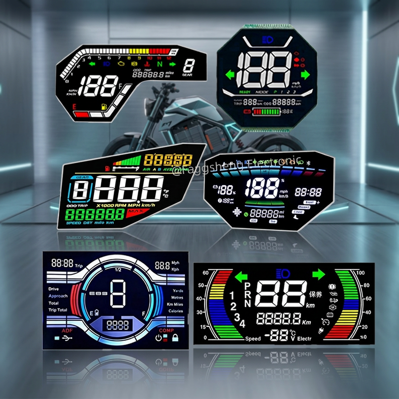 Personalizar el módulo de VA Lcd MONO Display E-Bike Ebike Lcd Display Automotriz Lcd Ebike Display E-Bike Mono Lcd