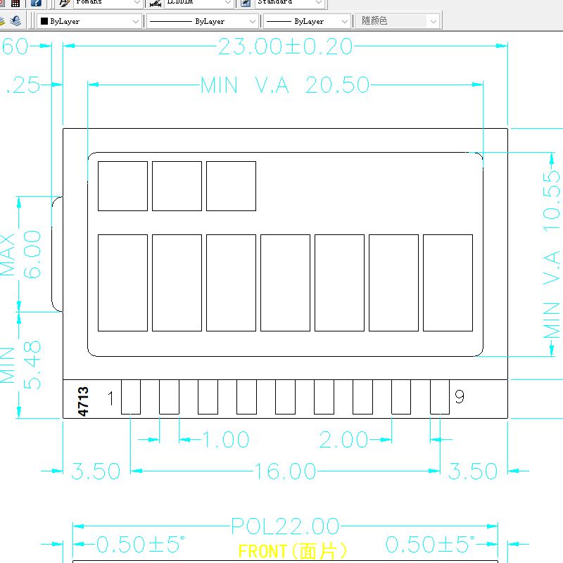 TN Positive LCD Display for Battery Display Positive TN Display Screen TN Segment LCD Panel