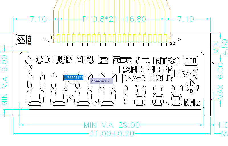 Custom LCD Screen Monochrome 7 Segment LCD Display Module Segmented LCD Screen Segmented Display Panel