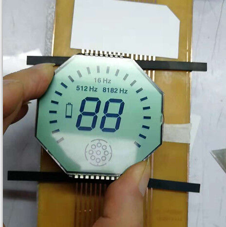 รูปทรงแปดเหลี่ยมจอแสดงผล LCD แบบกำหนดเองออกแบบพิเศษ 3.0V สำหรับเครื่องมืออุตสาหกรรม