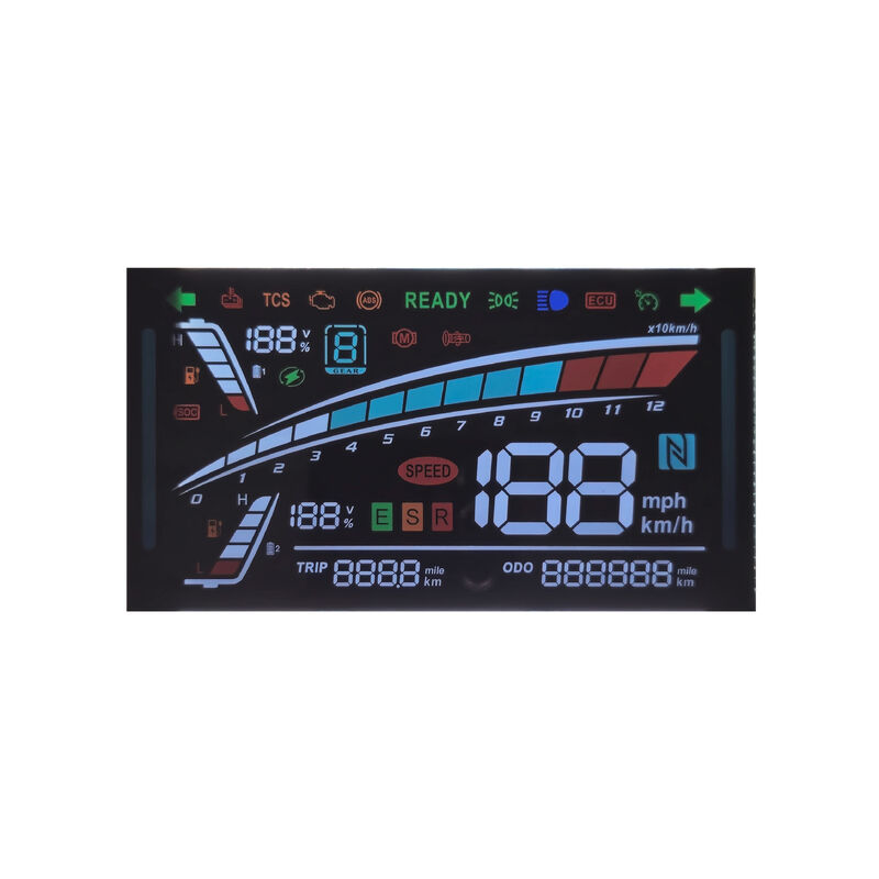 Custom Display Lcd For Motorcycles Speedometer Vehicle Dashboard Lcd Custom Segment Lcd Display