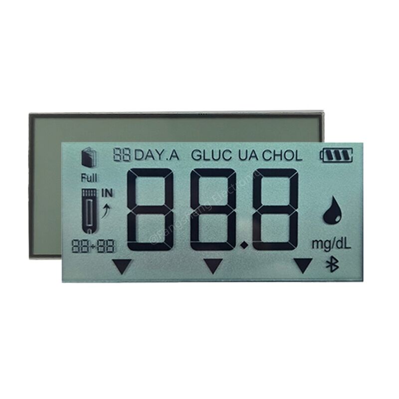 Custom TN Segment Segment LCD Display for Medical Glucose Meter Blood Sugar Testing Device Handheld Medical LCD Module Manufacturer