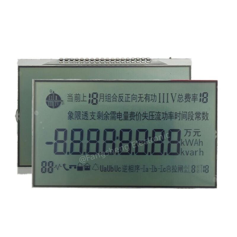 Custom Segment LCD Display for Electric Meter | TN STN HTN FSTN Monochrome LCD Screen