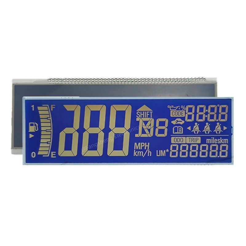 Custom HTN LCD Display Negative Mode Motorcycle LCD Screen for Dashboard Meter