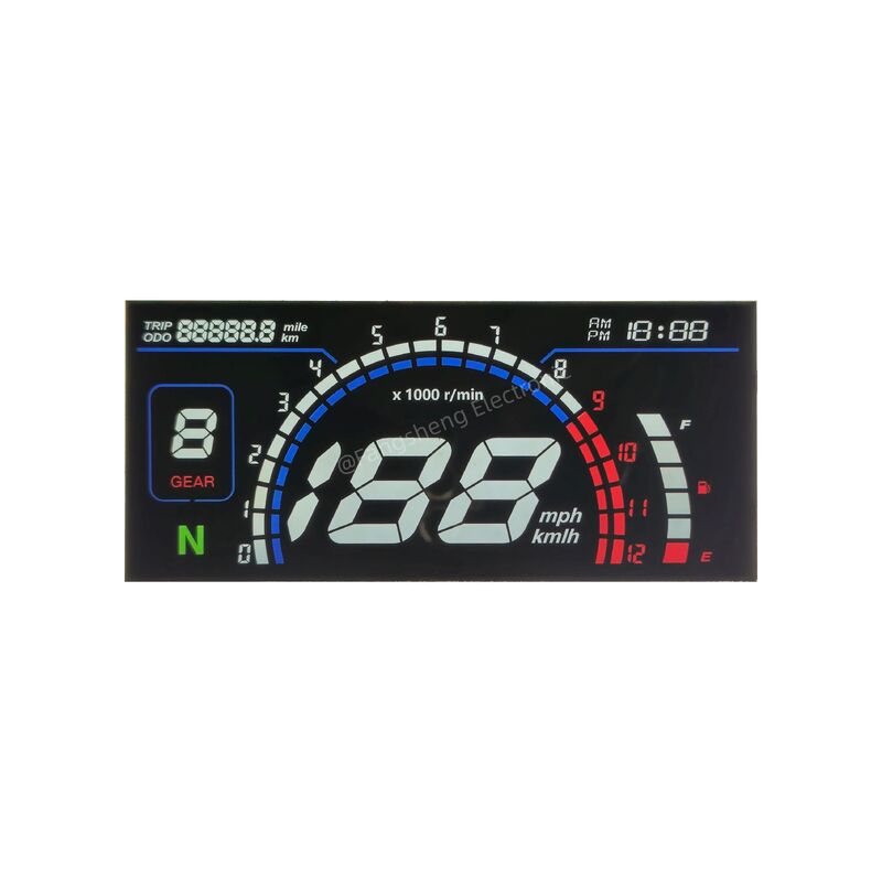 Custom VA LCD Display for Motorcycle Instrument Cluster Motorcycle Speedometer LCD Screen Manufacturer