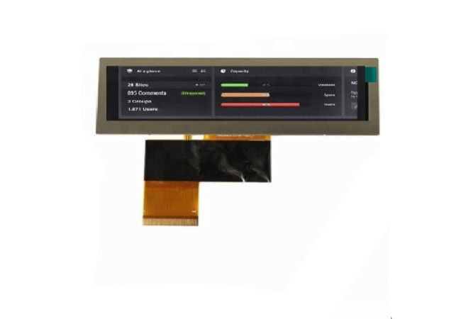 Type de barre du module de TFT LCD de 3,8 pouces 480 * 72 étiré avec l'interface de 40 bornes RVB 
