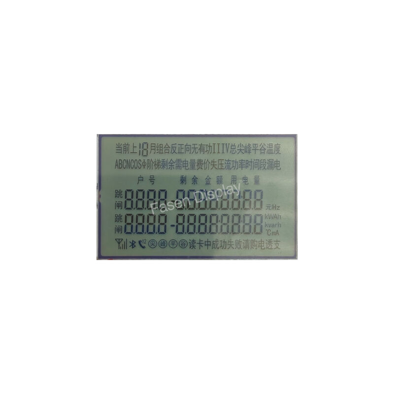 Custom FSTN LCD Display for Industrial Instruments High Contrast Monochrome Segment LCD Screen