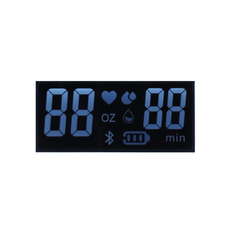 Custom VA LCD Segment Display for Blood Pressure Monitor and Medical Devices
