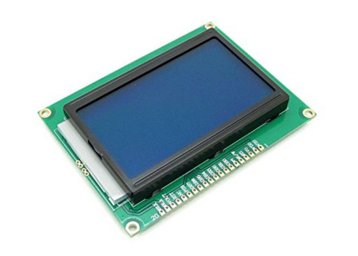 pantalla gráfica del Lcd de la MAZORCA de la matriz de los puntos del módulo 128 x 64 de la exhibición de 5V 12864 Lcd con retroiluminación azul