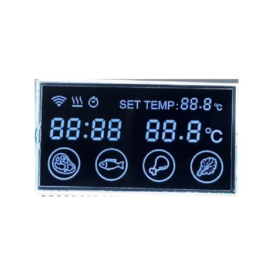 Display Lcd Digit VA di dimensioni personalizzate nere Display Lcd monocromatico personalizzato
