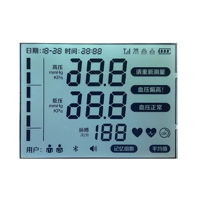 3.2 V جهاز مراقبة ضغط الدم بشاشة LCD ذات شفرة قطعة HTN إيجابية