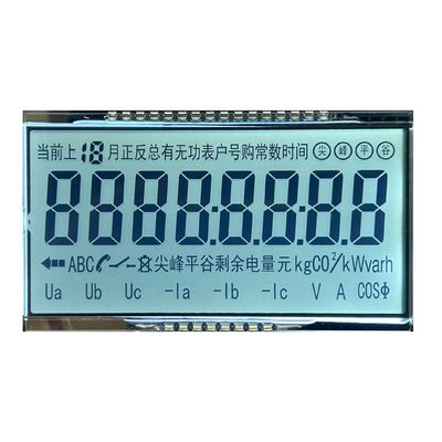 6 O' CLOCK Positives reflektiertes HTN-Lcd-Display Elektrizitätszähler Monochrombildschirm