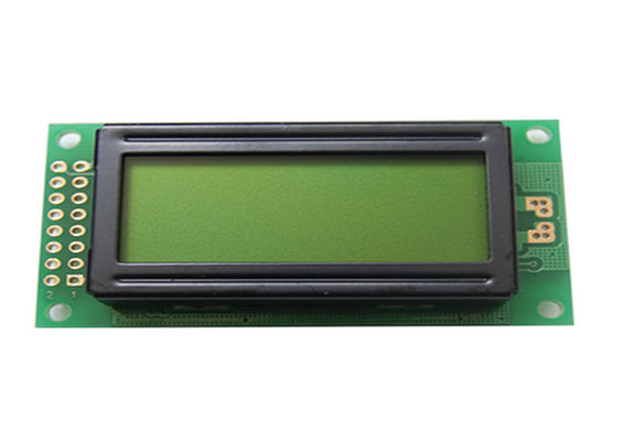 Gelbgrüne 0802 Punktematrix LCD-Anzeigen-Modul PFEILER Art Linien des Charakter-2