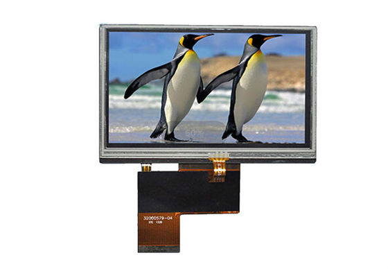 4,3 pulgadas 480 * 272 pedazo resistente del panel 24 de la pantalla táctil de TFT LCD para industrial