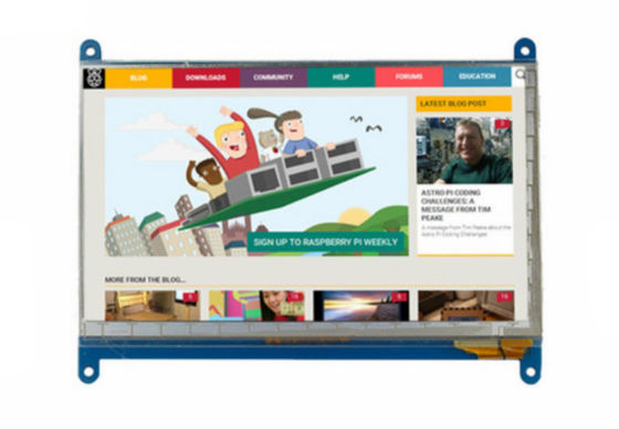 나무 딸기 Pi 3 TFT LCD 전기 용량 터치스크린 HDMI 공용영역 800 * 480 해결책