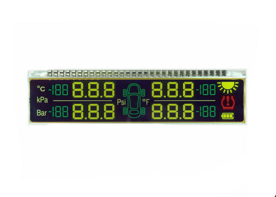 Layar Lcd Kustom 3v 5v FSTN Dengan Pin Logam Connetor 7 Segmen Lcd Display