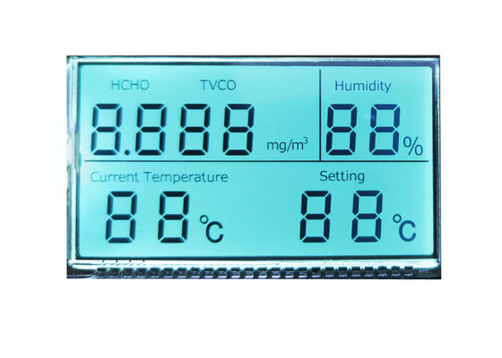 Custom TN HTN STN FTSN Reflective LCD Panel / Monochrome LCD Numeric Display Module