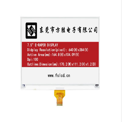 7.5 Inch 640*384 Dots Spi E Ink Shelf Label