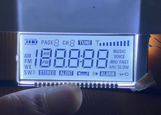 Aangepaste Zwart-wit LCD Vertoning TN HTN 7 Segment voor de Speler Van verschillende media