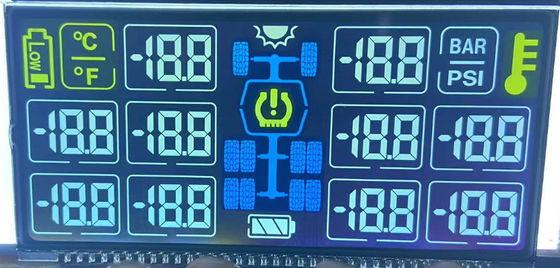 Negazione LCD monocromatica bianca di VA dell'esposizione del nero su ordinazione di DFSTN per montato su veicolo